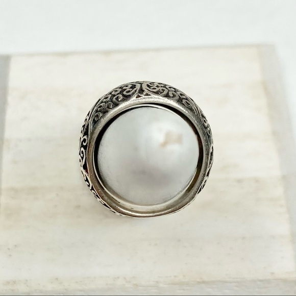 100% Sterling 925 Silver Stamped Scroll Engraved Swirl Boho Gypsy Hippie Ring 5 - Picture 5 of 10